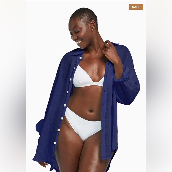 Playa Linen Shirt Dress - Picture 2 of 3